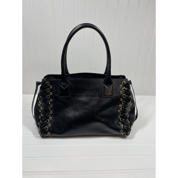 Marc Jacobs Laces The Big Big Apple Tote in Black with Antique Gold - Picture 2 of 9